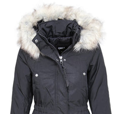 ONLY Fries Parka mit Kunstfellkapuze