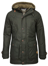 JACK & JONES Herren-Parka mit Teddy-Futter und wasserabweisender Baumwolle