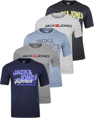 JACK & JONES Herren T-Shirt Logo 5PK