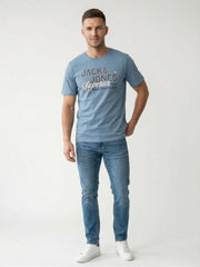 JACK & JONES Herren T-Shirt Logo 5PK