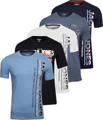 JACK & JONES Herren T-Shirt Logo 5PK