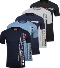 JACK & JONES Herren T-Shirt Logo 5PK