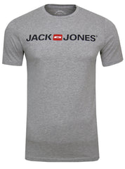 Jack & Jones Logo Tee Shirt Logoprint Rundhals Shirt Kurzarm Basic Crew Neck