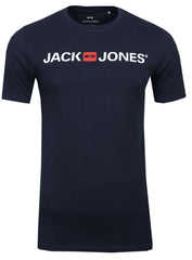 Jack & Jones Logo Tee Shirt Logoprint Rundhals Shirt Kurzarm Basic Crew Neck