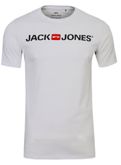 Jack & Jones Logo Tee Shirt Logoprint Rundhals Shirt Kurzarm Basic Crew Neck