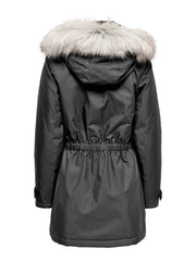 ONLY Fries Parka mit Kunstfellkapuze