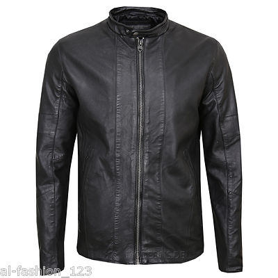 JACK & JONES MOCK BIKER JACKE LEDER JACKET Gr.S,M,L,XL,XXL UVP 199,95