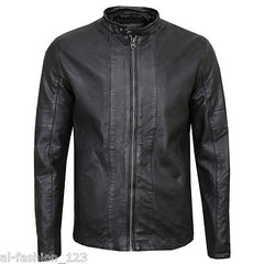 JACK & JONES MOCK BIKER JACKE LEDER JACKET Gr.S,M,L,XL,XXL UVP 199,95