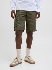 JACK & JONES Herren Mateo Cargo Shorts, Olive Night