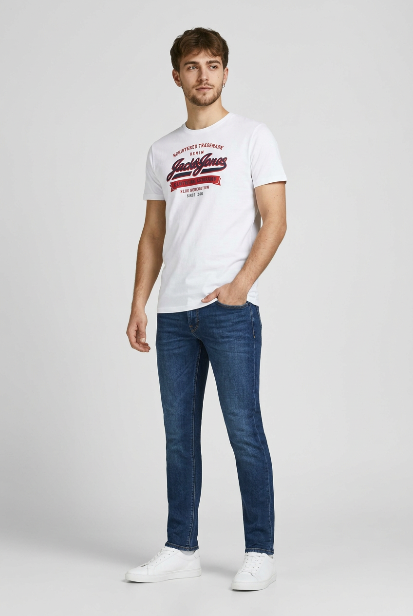 JACK & JONES Herren T-Shirt Logo Tee