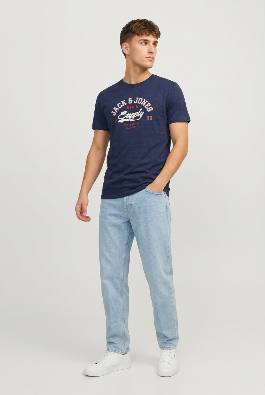 JACK & JONES Herren T-Shirt Logo Tee