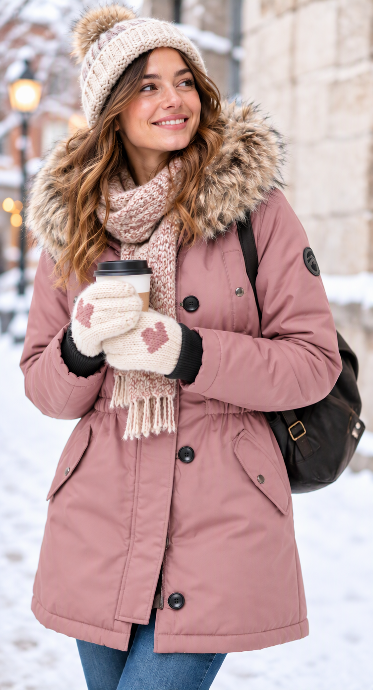 IRIS Damen-Winterparka Rose Brown